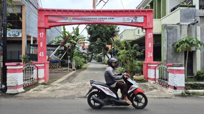 Ilustrasi jalan gang atau komplek perumahan