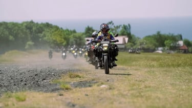 Ilustrasi touring motor