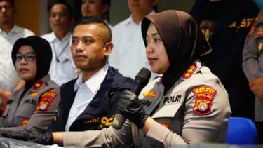 Kapolres Metro Bekasi Komisaris Besar Sumarni merilis kasus pembunuhan WN Korsel