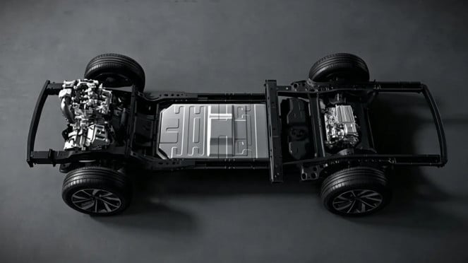 Ilustrasi mobil hybrid