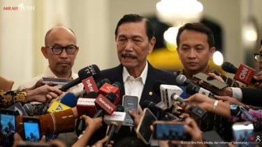Ketua Dewan Ekonomi Nasional (DEN), Luhut Binsar Pandjaitan di Kompleks Istana Kepresidenan