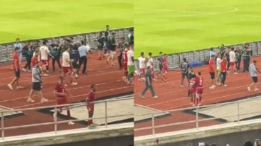 Momen Kevin Diks Tenangkan Beckham Putra saat Cekcok dengan Penonton usai Timnas Indonesia Libas Mozambik