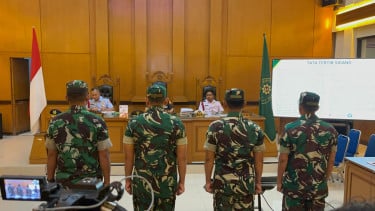 4 anggota BAIS TNI terdakwa perkara penyiraman air keras terhadap aktivis KontraS, Andrie Yunus