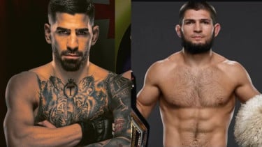 Ilia Topuria dan Khabib Nurmagomedov.