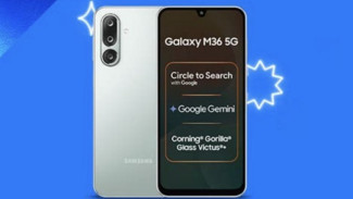 Samsung Galaxy M36, Desain Stylish dan Tangguh, Layar AMOLED 120Hz, Visual Tajam dan Mulus, Performa Kencang Berkat Exynos 1380, Kamera OIS 50MP + Fitur AI Canggih, Baterai Awet dan Fast Charging 45W, Komitmen Update 6 Tahun, Serius Banget!, Harga Terjangkau, Siap Saingi Kompetitor