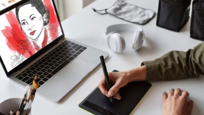 Ilustrasi laptop desain grafis, 1. Laptop Entry-Level (Rp6-9 Jutaan), 2. Laptop Mid-Range (Rp10-15 Jutaan), 3. Laptop High-End (Rp16 Juta ke Atas), 4. Jangan Lupa Perhatikan Layar, 5. SSD Wajib, HDD Opsional, 6. Tambahan Aksesori untuk Maksimalkan Kinerja