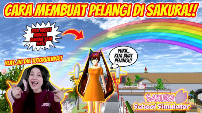 Cara Memunculkan Efek Pelangi di Sakura School Simulator