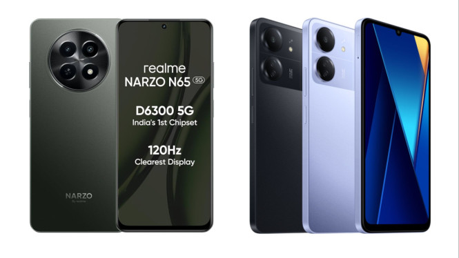 Realme Narzo N65 5G dan Poco C65, 1. Redmi 14C, 2. Infinix Hot 40i, 3. Realme Narzo N65 5G, 4. POCO C65, 5. Samsung Galaxy A05s
