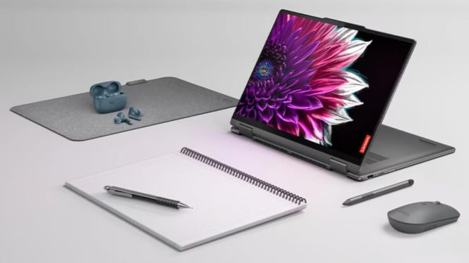 Laptop Lenovo Yoga 2-in-1 Gen 9, 1. Bekerja Lebih Cepat dengan Sentuhan Jari, 2. Presentasi Jadi Lebih Luwes dan Interaktif, 3. Fleksibel Digunakan di Mana Saja, 4. Cocok untuk Pekerja Kreatif, 5. Bikin Tanda Tangan Digital dan Catatan Lebih Mudah