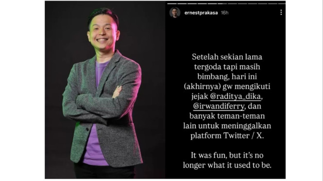 Ernest Prakasa tutup akun X, Dari Forum Wacana ke Ladang Serangan, Elon Musk dan Kebijakan “Kebebasan Ekspresi Maksimal”, Tren Figur Publik Meninggalkan X, Tanda Bahaya bagi X?, Ernest Prakasa: Alarm untuk Refleksi Digital