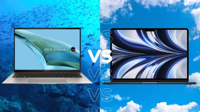 Asus Zenbook dan MacBook Air, Desain dan Layar, Performa Harian, Baterai dan Mobilitas, Port dan Sistem Operasi