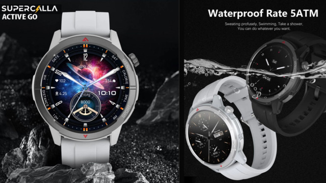 Supercalla Active Go, Desain Kasual dengan Sentuhan Rugged, Sensor Lengkap dan Fitur Outdoor, Baterai Awet, Sensor Aktif Seharian, Layar AMOLED, Ada Always On Display, Mode Olahraga Lengkap dan Akurat, Build Quality Kokoh dengan Dimensi Ideal