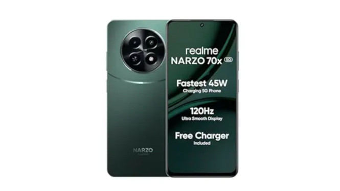Realme Narzo 70x, Chipset Kencang Dimensity 6100+, Gaming Ringan Aman, Layar Lega 120Hz, Visual Mulus Anti Ngelag, Kamera 50MP dan Desain Kekinian, Baterai 5.000mAh + Fast Charging 45W, Cuma Butuh 30 Menit!, Kelebihan Lain: Dynamic Button dan NFC, Harga dan Ketersediaan di Indonesia