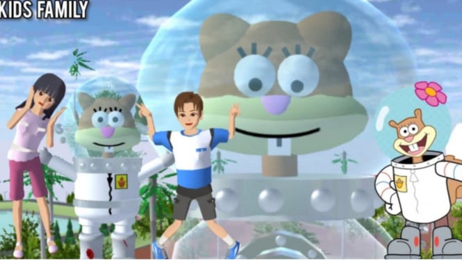 Cara Bikin Rumah Kaca Sandy Spongebob di Sakura School Simulator