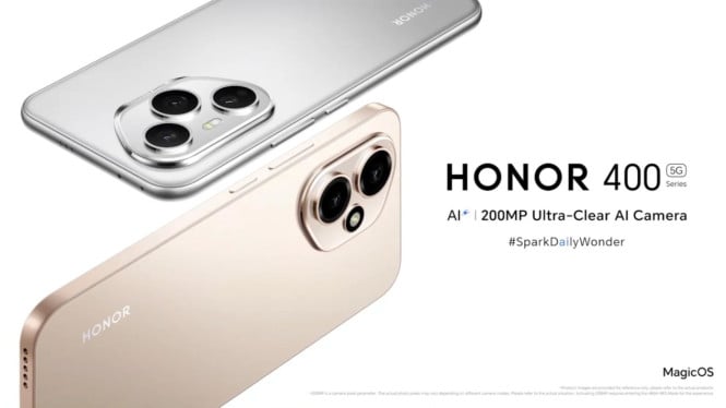 Honor 400, Kamera 200MP Ultra-Wide yang Jadi Andalan, Layar AMOLED Terang dan Tajam, Desain Tipis ala iPhone dan Tahan Air, Performa Oke untuk Kebutuhan Sehari-hari, Fitur AI yang Bikin Konten Tambah Kreatif, Baterai Awet dan Fast Charging, Dukungan Software Jangka Panjang