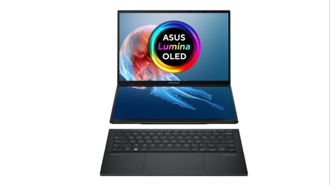ASUS Zenbook DUO UX8406CA, Dua Layar OLED Tajam dan Responsif untuk Produktivitas Maksimal, Ditenagai Prosesor Intel Core Ultra 9 Generasi Terbaru, RAM dan SSD Kencang untuk Menunjang Semua Aktivitas, Konektivitas Super Lengkap dengan Teknologi Terkini, Desain Ringkas tapi Tangguh dengan Material Premium, Keyboard Bluetooth Nyaman dan Touchpad Responsif, Fleksibel dengan Banyak Mode Penggunaan, Kamera dan Audio yang Siap untuk Meeting Profesional, Sistem Pendingin Cerdas dan Aman
