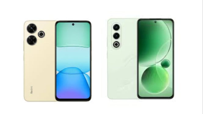 Redmi 13 dan Itel S25, 1. Nubia V70, 2. Itel P70, 3. Itel S23, 4. Redmi 13, 5. Infinix Hot 50, 6. Realme C65, 7. Itel S25