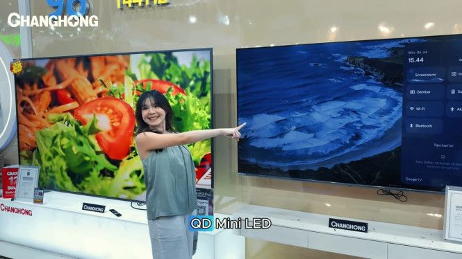 Changhong QN9 Mini LED, Kualitas Gambar Setara TV Flagship, Audio Sinematik yang Menggelegar, Google TV Bikin Hidup Lebih Praktis, Desain Elegan dan Ukuran Layar Variatif, Konektivitas Super Lengkap, Fitur Gaming Modern Tanpa Lag, Spesifikasi Teknis Model 75 Inci