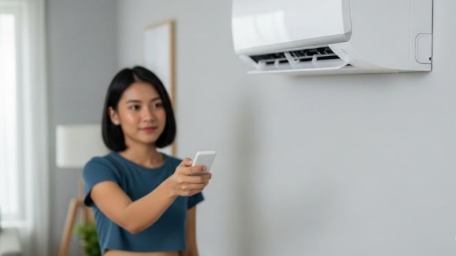Ilustrasi menyalakan AC, 1. Filter Udara Sangat Kotor, 2. Penumpukan Kotoran pada Evaporator dan Kondensor, 3. Freon Berkurang atau Habis, 4. Kerusakan Kompresor, 5. Masalah pada Kapasitor, 6. Pemasangan Unit AC yang Tidak Tepat, 7. Pengaturan Remote atau Mode Operasi yang Keliru
