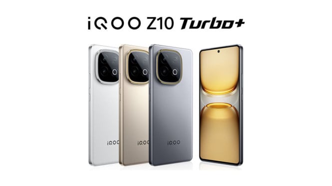 iQOO Z10 Turbo Plus, Layar AMOLED 144Hz, Visual Super Responsif, Chipset Flagship MediaTek Dimensity 9400 Plus, RAM Lega Hingga 16GB dan Memori Internal 512GB, Baterai Jumbo 8000 mAh dan Fast Charging 90 Watt, Kamera Cukup Andal untuk Kebutuhan Harian, Sistem Operasi Terbaru dan Desain Stylish, Harga dan Varian Memori