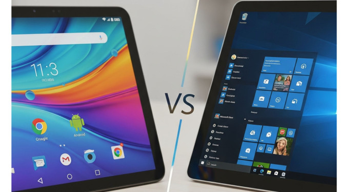 Perbandingan Tablet Android vs Tablet Windows, Tablet Android, Samsung Galaxy Tab A9, Tablet Windows, Rekomendasi Tablet Windows