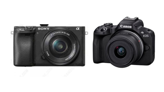 Deretan kamera Mirrorless terbaik 2025, 1. Sony Alpha a6400, 2. Sony Alpha a7 III, 3. Canon EOS R50, 4. Fujifilm X-S10, 5. Fujifilm X-E2S Kit, 6. Sony A7 IV, 7. Sony Alpha a7C, 8. Canon EOS R6, 9. Fujifilm X-Pro2, 10. Fujifilm X-T4