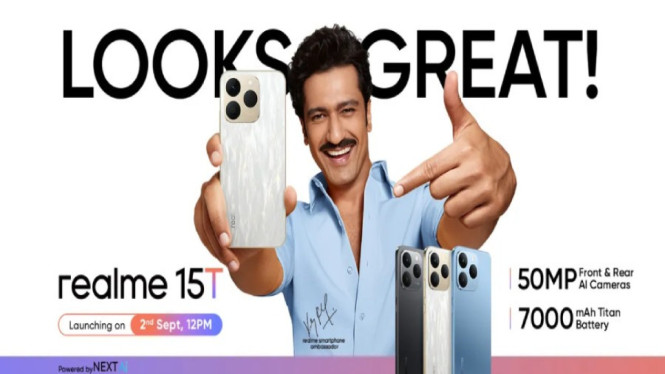 Realme 15T 5G, Layar AMOLED Super Terang, Baterai Raksasa 7.000mAh di Bodi Tipis, Kamera 50MP Depan dan Belakang, Performa: Dimensity 6400 Max dengan Pendingin Besar, Software dan Fitur Canggih, Pengisian Daya, Harga dan Varian