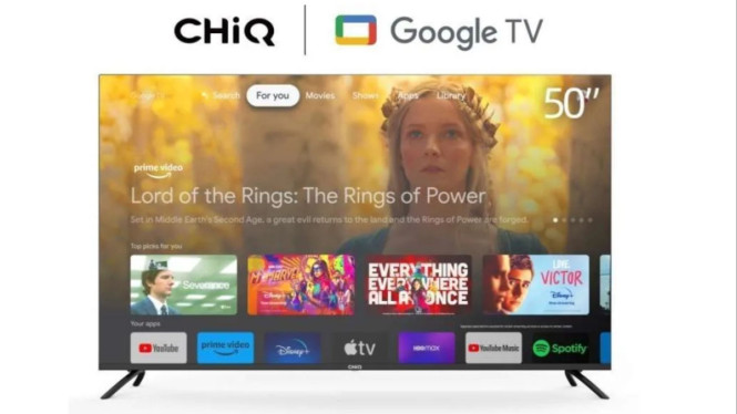 CHiQ TV QLED 4K 50 Inci, Desain Premium dan Tampilan Elegan, Performa Pintar dengan Google TV, Fitur Gaming yang Mumpuni, Audio Menggelegar dengan Dolby Audio dan DBX TV, Konektivitas Super Lengkap, Harga yang Worth It