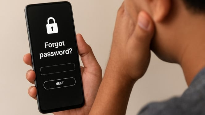 Ilustrasi lupa password, 1. Gunakan Fitur Find My Device dari Google, 2. Manfaatkan Find My Mobile untuk Pengguna Samsung, 3. Gunakan Safe Mode (Jika Lupa Password Aplikasi Pihak Ketiga), 4. Reset Pabrik (Factory Reset), 5. Hubungi Service Center
