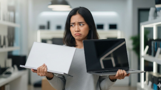 Ilustrasi memilih laptop, Kenapa Harus Hati-Hati Memilih Tempat Service Laptop?, I. Tempat Service Laptop Resmi Berdasarkan Merek, II. Rekomendasi Service Laptop Populer Berdasarkan Lokasi, III. Tips Penting Sebelum Menyerahkan Laptop ke Tempat Service, Tabel Ringkasan Service Laptop di Jakarta
