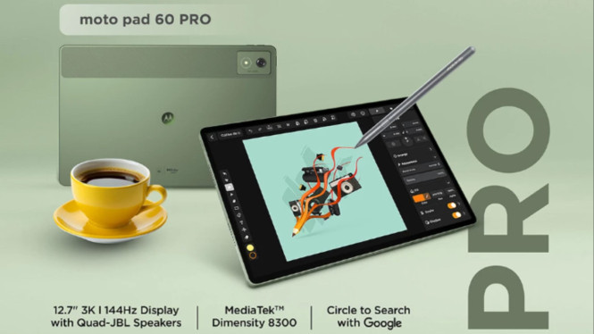Motorola Moto Pad 60 Pro, Layar Super Lega dengan Visual Maksimal, Performa Ngebut Buat Multitasking, Baterai Jumbo dengan Pengisian Cepat, Stylus Moto Pen Pro Bikin Kreatif Tanpa Batas, Kamera dan Konektivitas, Software dan Dukungan Update, Harga dan Ketersediaan