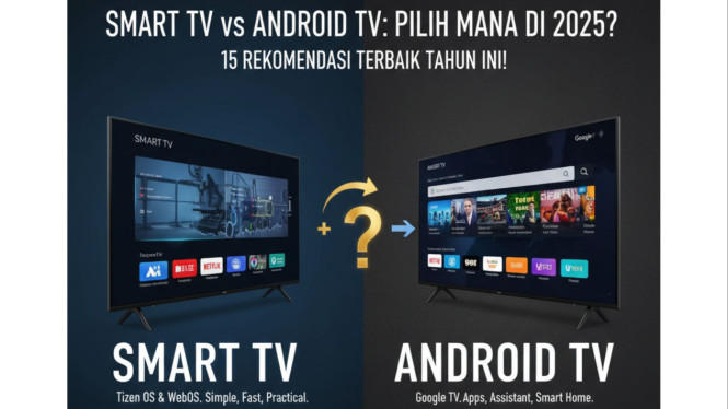 15 smart tv dan android tv terbaik 2025, Rekomendasi Smart TV Terbaik 2025 (Non-Android), Rekomendasi Android TV Terbaik 2025, Smart TV vs Android TV: Mana yang Lebih Cocok untuk Kamu?, Pilih yang Mana?