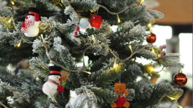 Ilustrasi pohon Natal.