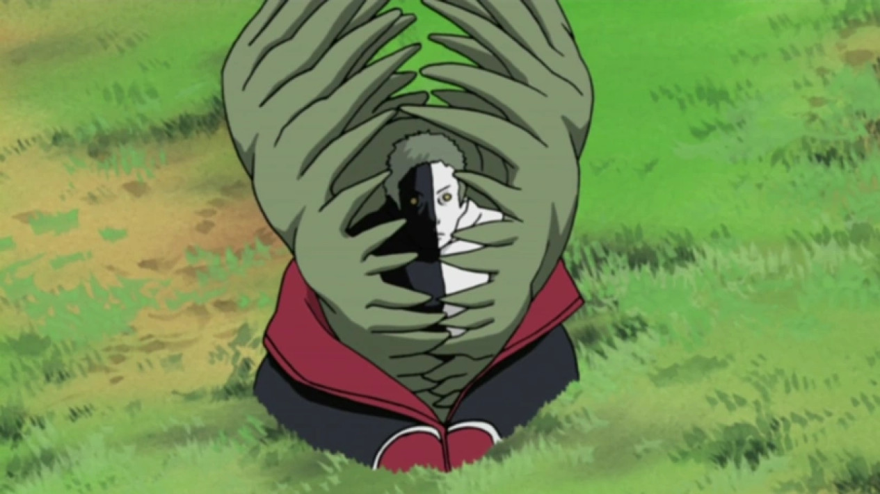 10. Mayfly (Zetsu), 9. Death Controlling Possessed Blood (Hidan), 8. C4 (Deidara), 7. Performance Of A Hundred Puppets (Sasori), 6. Earth Grudge Fear (Kakuzu), 5. Great Shark Bullet (Kisame), 4. Paper Person Of God (Konan), 3. Shinra Tensei (Pain), 2. Tsukuyomi (Itachi), 1. Kamui (Obito)