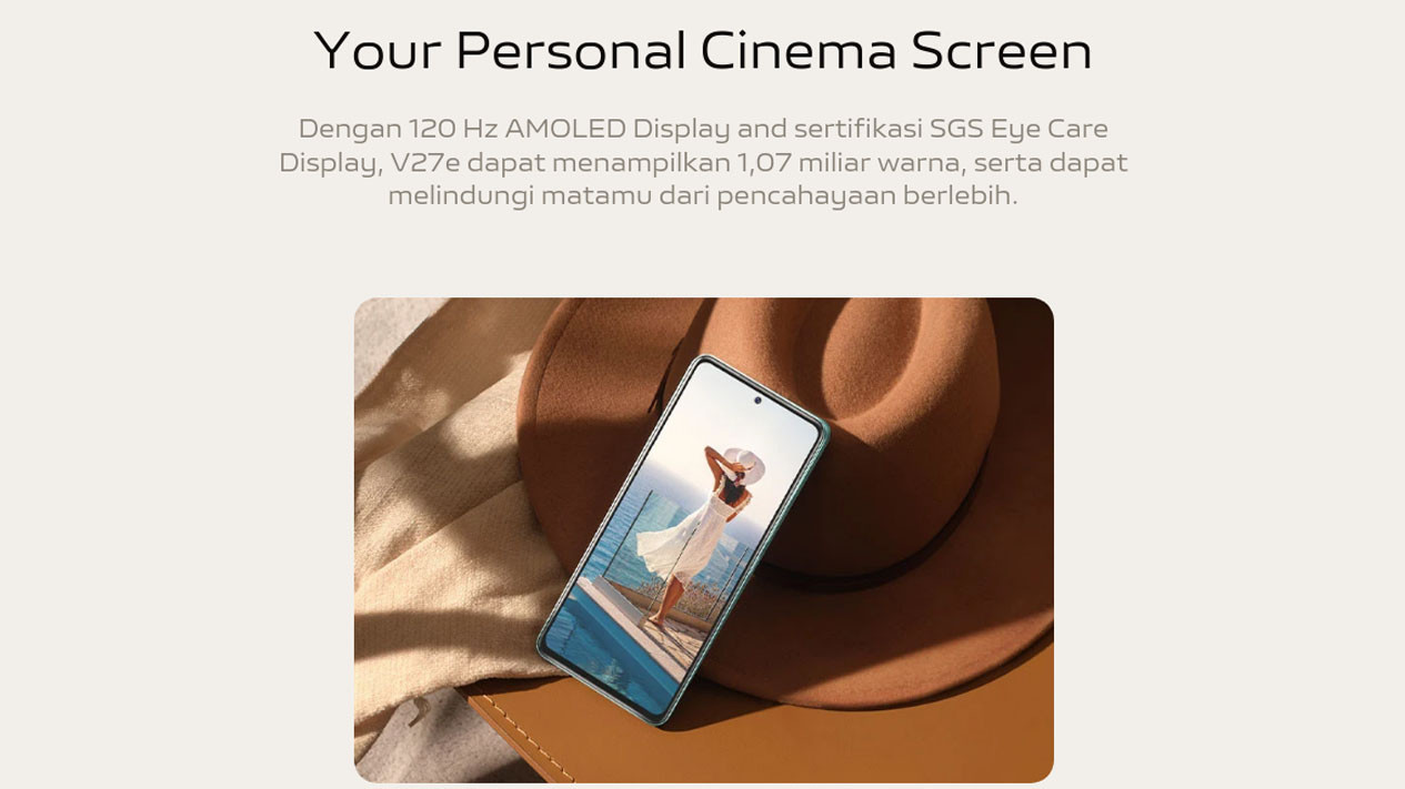 Performa Gaming yang Tak Tertandingi, Layar Imersif untuk Pengalaman Gaming yang Maksimal, Kamera Utama 64MP untuk Hasil Foto dan Video yang Menakjubkan, Dua Kamera Pendukung untuk Kreasi Fotografi yang Lebih Luas, Pengalaman Selfie yang Berkualitas dengan Kamera Depan 32MP, Baterai Besar dan Pengisian Cepat untuk Pemakaian Seharian, Desain Stylish dan Nyaman Digenggam, Penurunan Harga yang Signifikan Membuat Vivo V27e Semakin Menarik