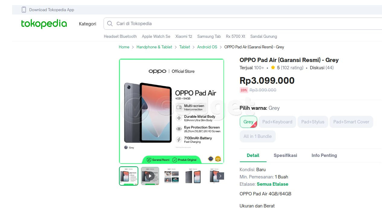 Desain Tipis dan Layar Luas, Performa Handal untuk Hiburan dan Produktivitas, Baterai Tahan Lama dan Sistem Operasi Terbaru, Kamera dan Konektivitas, Spesifikasi OPPO Pad Air, Harga OPPO Pad Air