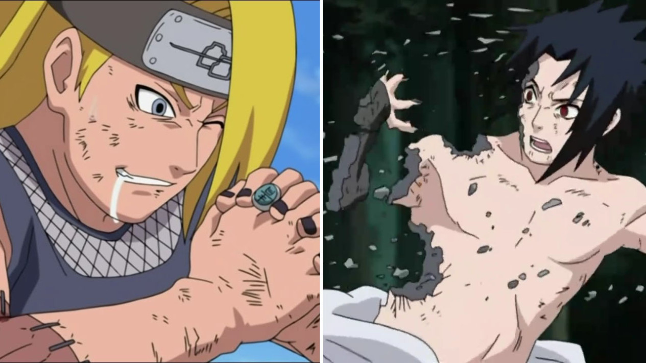 sasuke vs deidara 