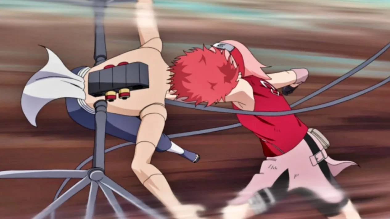 Sakura Haruno dan Chiyo vs Sasori, sasuke vs deidara , Might Guy vs Kisame Hoshigaki , Sakura Haruno dan Chiyo vs Sasori ,  Shikamaru Nara vs Hidan , Naruto Uzumaki vs Pain , Kakashi Hatake vs Obito Uchiha 