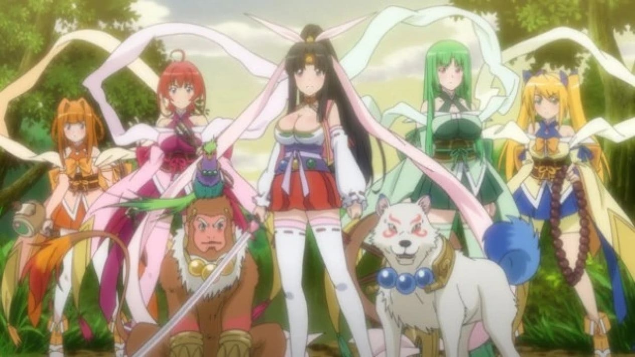 Momo Kyun Sword, Shougeki No Souma , Seikon no Qwaser , Domestic Na Kanojo , Highschool of the Dead , Prison School , DanMachi , Cross Ange: Tenshi to Ryuu no Rondo , Goblin Slayer , Momo Kyun Sword , High School DxD 