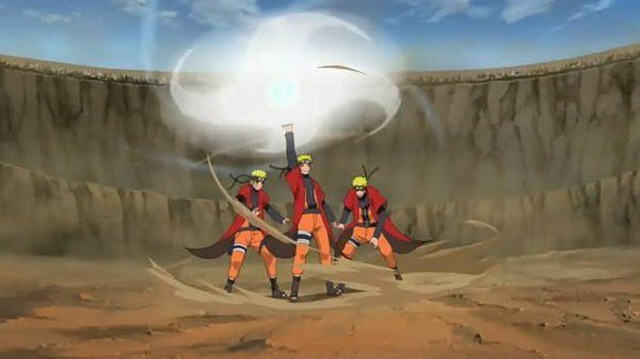 Rasenshuriken, 1. Elemen Debu, 2. Rinbo: Hengoku, 3. Shiki Fujin (Shinigami Seal), 4. Rasenshuriken, 5. Tsukuyomi