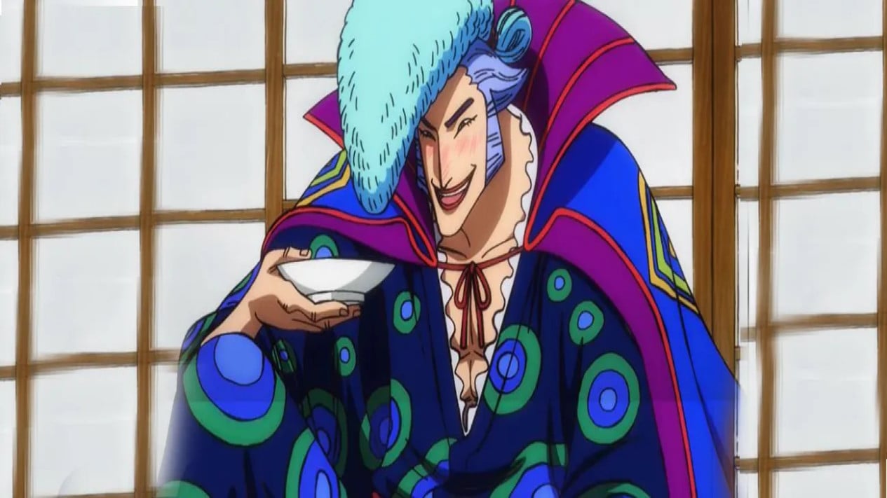 Denjiro, Ashura Doji , Denjiro , Charlotte Cracker ,  Big Mom , Roronoa Zoro , Fujitora , Garling Figarland , Rayleigh , Gol D. Roger , Nusjuro 