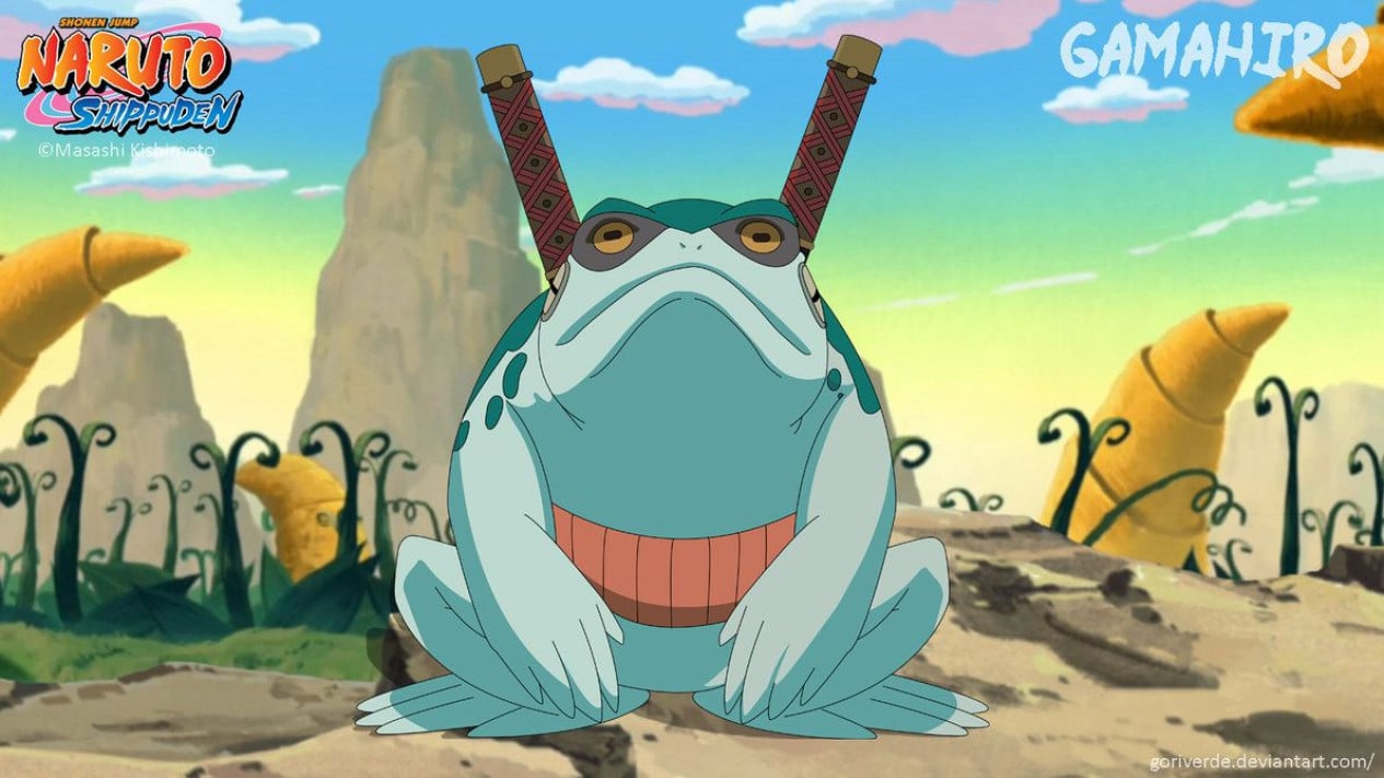Gamahiro, Fukasaku , Gamamaru , Gamabunta , Gamaken , Gamahiro , Gamakichi , Gamatatsu , Gamariki , Gamatama , Gamatora , Gamakou 