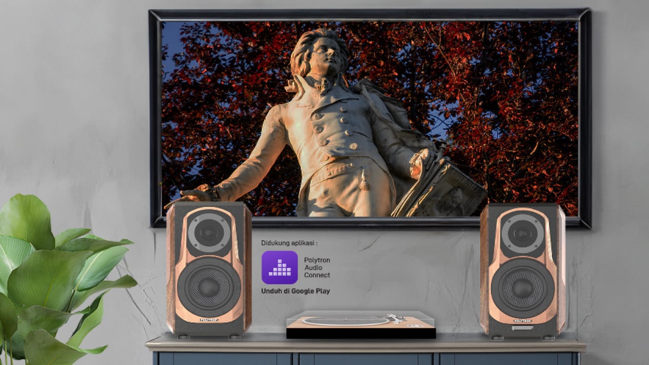 POLYTRON Audivo Mozart, PHS 6A/S: Speaker Aktif Hi-Fi 2-Way dengan Teknologi Modern, PSW 10A1: Subwoofer Aktif dengan Performa Mengagumkan, Pengalaman Audio yang Optimal, Harga dan Garansi