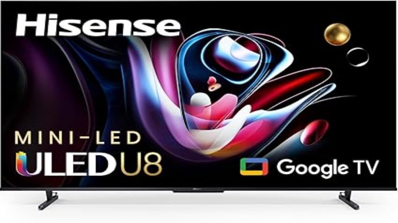 Hisense U8K ULED TV, 1. Sony Bravia XR A95L OLED                                                                                                                                                                                                                                                            Sony Bravia XR A95L OLED                                                                                                                                               , 2. Sony Bravia XR A80K, 3. Hisense U8K ULED TV, 4. Hisense U7K Mini-LED TV, 5. Sony Bravia XR A90K OLED, 6. Sony XR X90L
