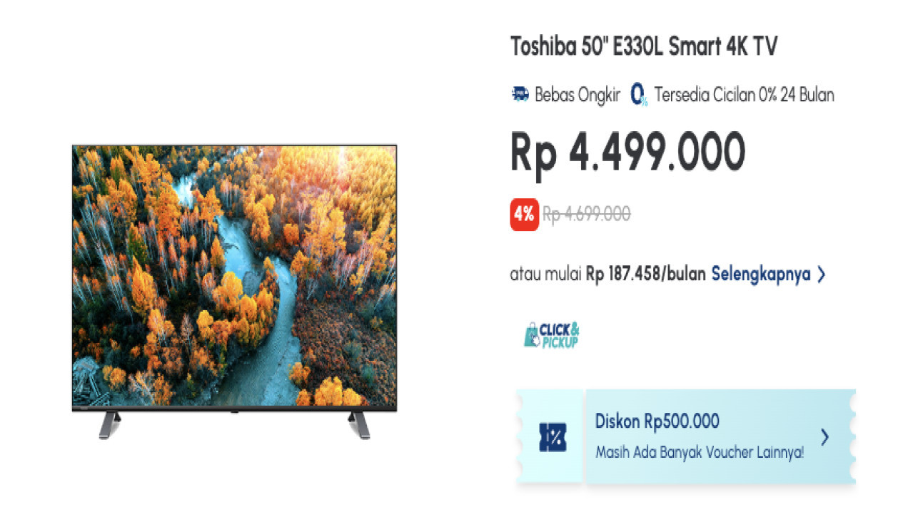 Toshiba 50E330LP TV 50 inch 4K UHD dengan Dolby Vision dan VIDAA OS, Mengapa Memilih Toshiba 50E330LP?, Spesifikasi Lengkap Toshiba 50E330LP:, Kelebihan Toshiba 50E330LP:, Kekurangan Toshiba 50E330LP: