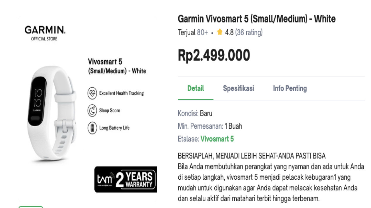 Harga Garmin Vivosmart 5, Keunggulan Garmin Vivosmart 5, Fitur Unggulan Garmin Vivosmart 5, Harga Garmin Vivosmart 5 Terbaru, Mengapa Memilih Garmin Vivosmart 5?
