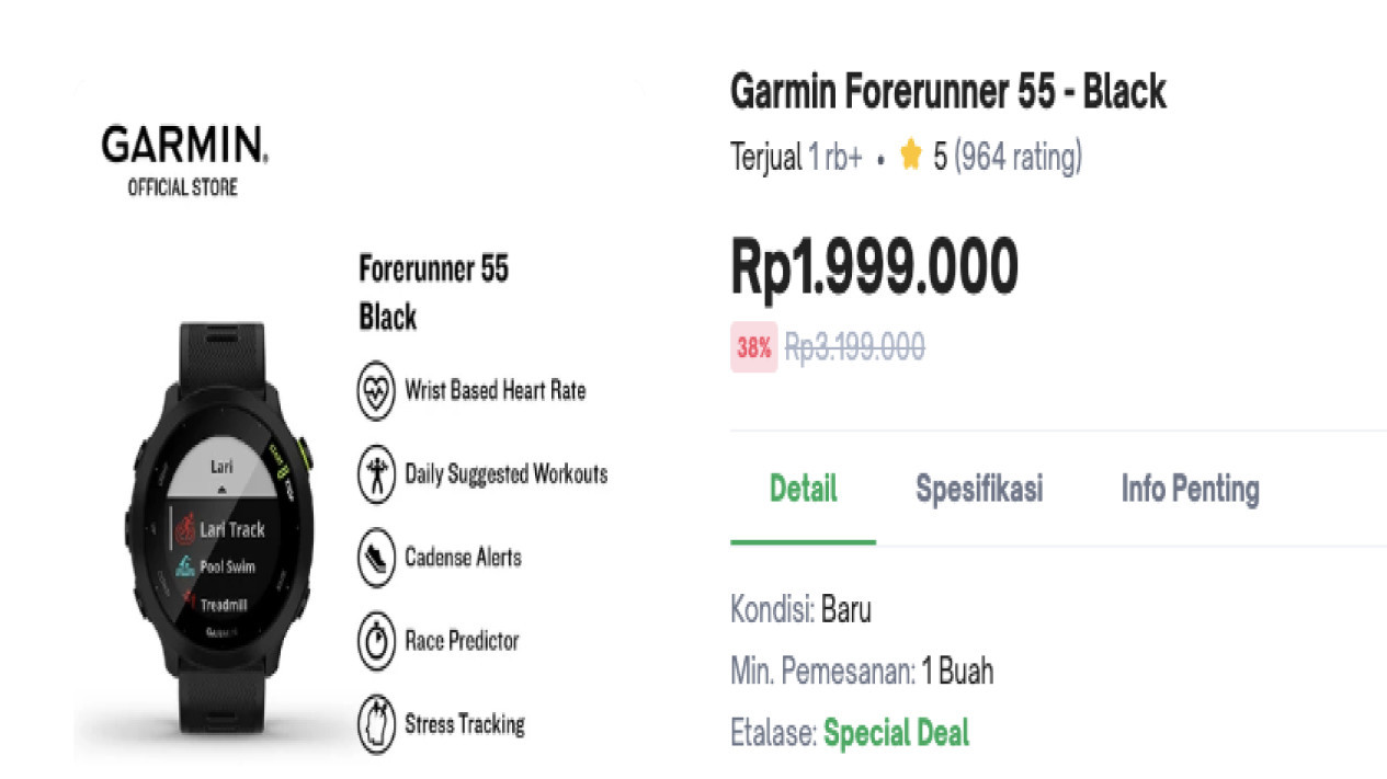 Harga Garmin Forerunner 55, Harga Garmin Forerunner 55 , Keunggulan Garmin Forerunner 55, Manfaat Utama Garmin Forerunner 55, Segera Dapatkan Garmin Forerunner 55!