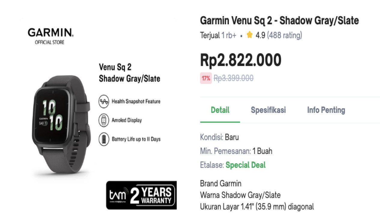 Harga Garmin Venu Sq 2, Spesifikasi Singkat Garmin Venu Sq 2:, Keunggulan Garmin Venu Sq 2, Harga Garmin Venu Sq 2, Harga Garmin Venu Sq 2 , Fitur Unggulan Garmin Venu Sq 2, Mengapa Harus Memilih Garmin Venu Sq 2?