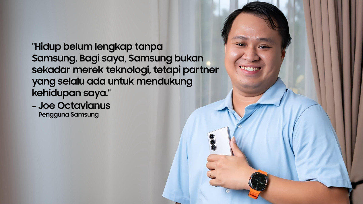 Joe Octavianus, 10 tahun pakai Samsung 