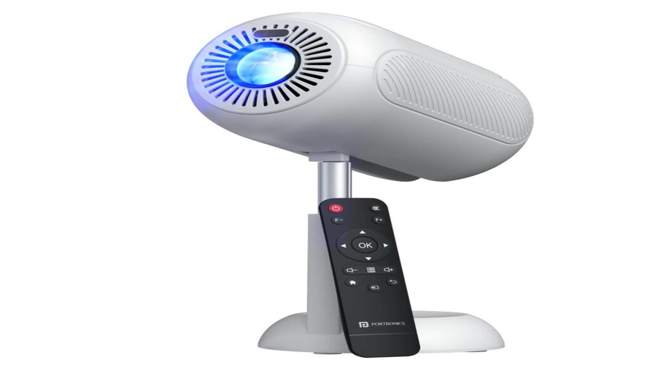 proyektor#portronics, Desain Ringkas, Fitur Lengkap, Kualitas Gambar yang Jelas dan Tajam, Dudukan Teleskopik yang Praktis, Tahan Lama dan Aman Digunakan, Konektivitas Lengkap, Suara Menggelegar, Fleksibel dan Mudah Dibawa, Persaingan Proyektor Pintar Makin Ketat
